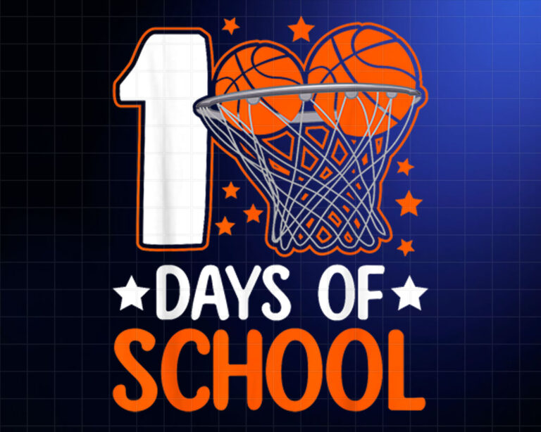 100 Days Of School Basketball 100 Days Smarter Balls Boys Shirt PNG, DTF, DTG, Sublimation Design
