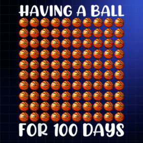 100 Days Of School Basketball 100th Day 100 Days Smarter Boy Shirt PNG, DTF, DTG, Sublimation Design