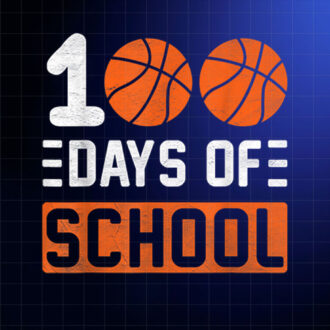 100 Days Of School Basketball 100th Day Of School Boys Girls Shirt PNG, DTF, DTG, Sublimation Design