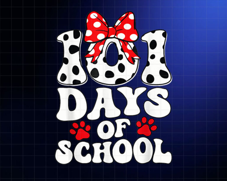 100 Days Of School Dalmatian 100 Days Smarter Dog Shirt PNG, DTF, DTG, Sublimation Design