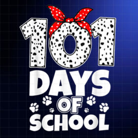 100 Days Of School Dalmatian Dog Kids 100 Days Smarter Shirt PNG, DTF, DTG, Sublimation Design
