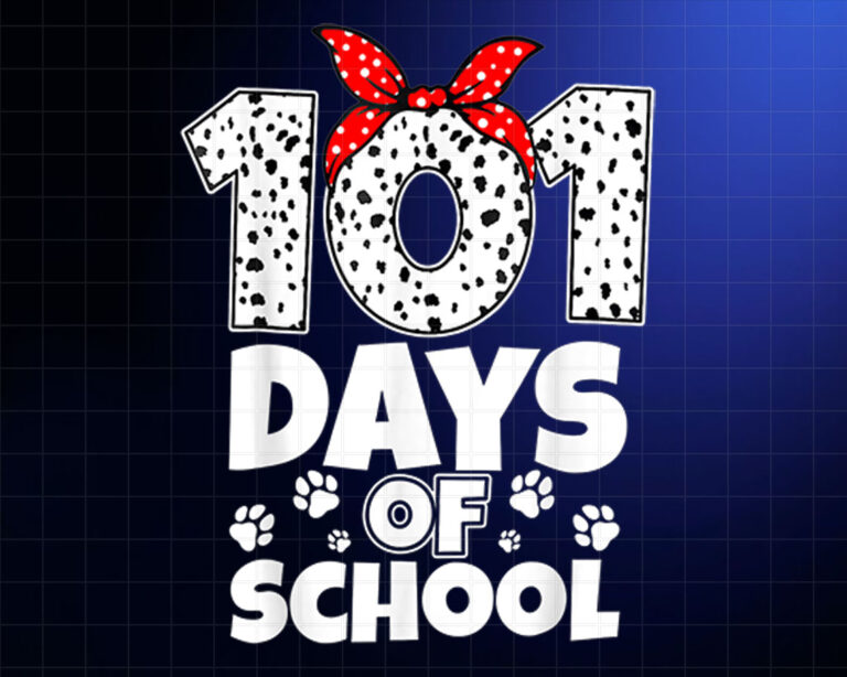 100 Days Of School Dalmatian Dog Kids 100 Days Smarter Shirt PNG, DTF, DTG, Sublimation Design