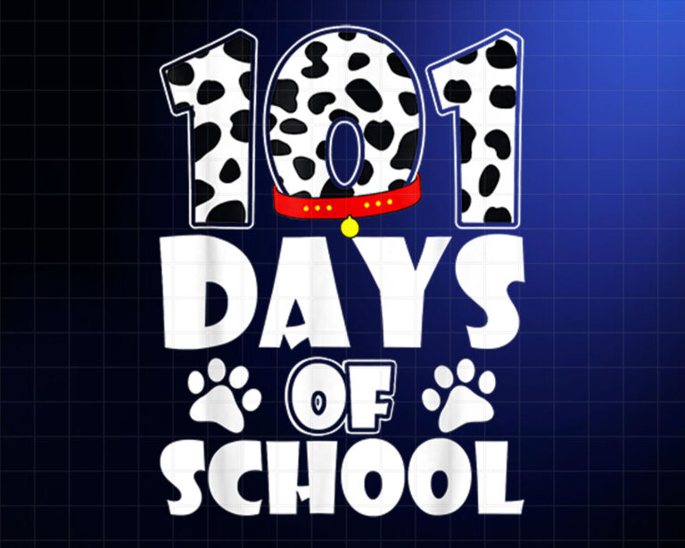 100 Days Of School Dalmatian Dog Kids 100s Days Smarter Shirt PNG, DTF, DTG, Sublimation Design