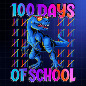 100 Days Of School Shirt Trex 100 Days Smarter 100th Day Shirt PNG, DTF, DTG, Sublimation Design
