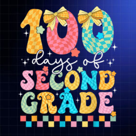 100 Days Of Second Grade 100th Day Of School 2nd Grade Shirt PNG, DTF, DTG, Sublimation Design