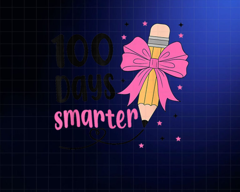 100 Days Smarter 100th Day Of School Toddlers Girls Kids Shirt PNG, DTF, DTG, Sublimation Design