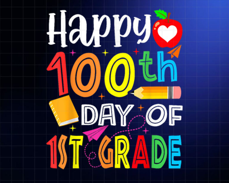 100 Days Smarter First Grade 100th Day Of School 1st Grade Shirt PNG, DTF, DTG, Sublimation Design