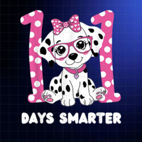 100 Days of School Dalmatian Dog Fun KidFriendly Design Shirt PNG, DTF, DTG, Sublimation Design