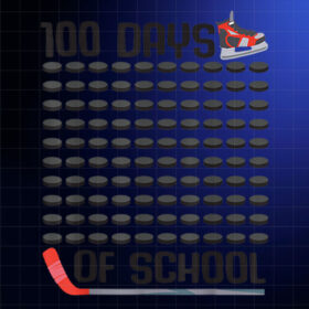 100 Days of School Ice Hockey Sports Boys Girls Costume Shirt PNG, DTF, DTG, Sublimation Design