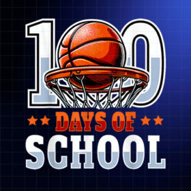 100 Days of School Teachers Kids Basketball Player Boys Shirt PNG, DTF, DTG, Sublimation Design