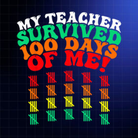 100 Days of School Tee Kids 100th Day of School Costume Shirt PNG, DTF, DTG, Sublimation Design