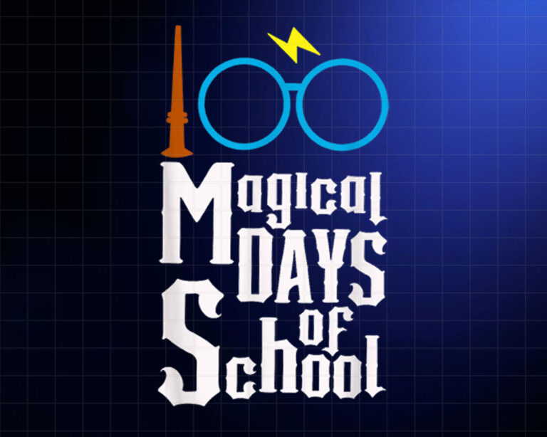 100 Magical Day of School And Still Awesome 100 Days Smarter Unicorn Kids School Shirt Black UnisexKids Small Shirt PNG, DTF, DTG, Sublimation Design