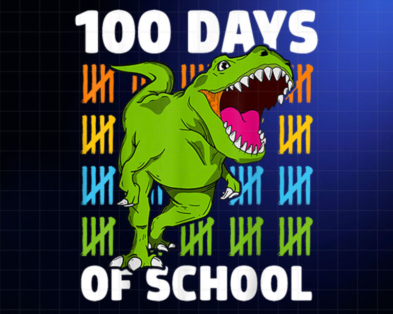 100th Day Of School Boys Girls 100 Days Of School Shirt PNG, DTF, DTG, Sublimation Design