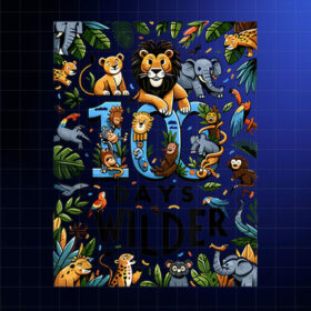 100th Day Of School Happy 100 Days Kindergarten Dino Trex Shirt PNG, DTF, DTG, Sublimation Design