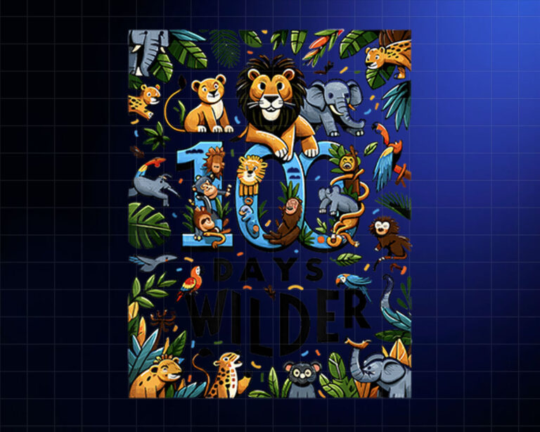 100th Day Of School Happy 100 Days Kindergarten Dino Trex Shirt PNG, DTF, DTG, Sublimation Design