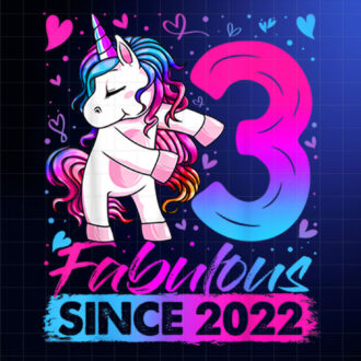 3 Year Old Unicorn Gifts for Girls 3rd Birthday Girl Party PNG, DTF, DTG, Sublimation Design