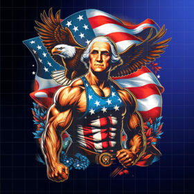 4th of July Patriotic Funny George Washington July 4th Usa Shirt PNG, DTF, DTG, Sublimation Design