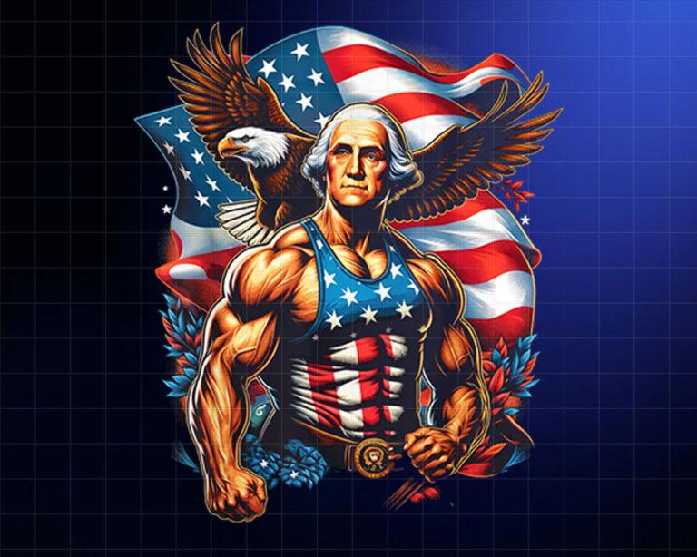 4th of July Patriotic Funny George Washington July 4th Usa Shirt PNG, DTF, DTG, Sublimation Design
