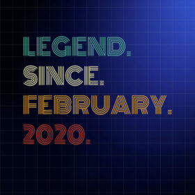 5 Years Old Legend Since February 2020 5th Birthday Shirt PNG, DTF, DTG, Sublimation Design