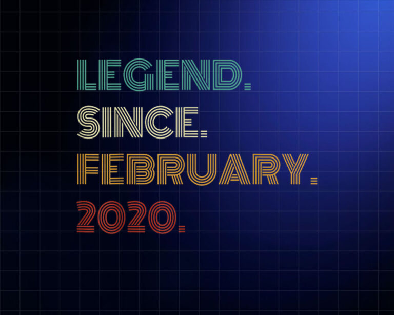5 Years Old Legend Since February 2020 5th Birthday Shirt PNG, DTF, DTG, Sublimation Design
