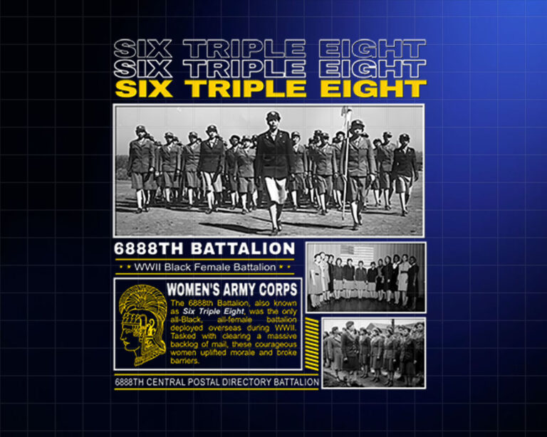 6888th Battalion The AllBlack Female Battalion of WWII  Shirt PNG, DTF, DTG, Sublimation Design