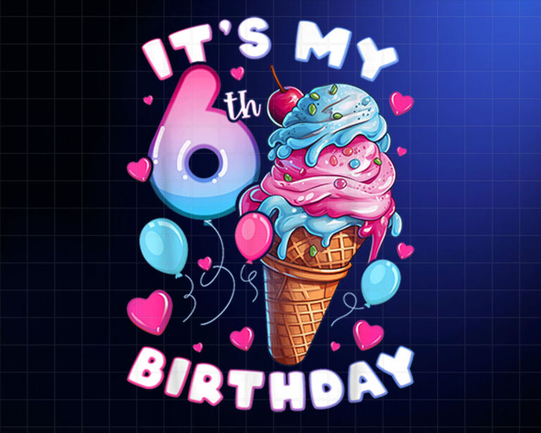 6th Birthday for Girls Boys 6 Paint Splashes Tee Shirt PNG, DTF, DTG, Sublimation Design