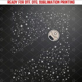 A funny robot vacuum cleans up stars on the Milky Way Shirt PNG, DTF, DTG, Sublimation Design