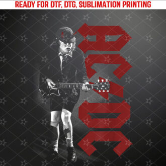 ACDC Angus Rockin Shirt PNG, DTF, DTG, Sublimation Design