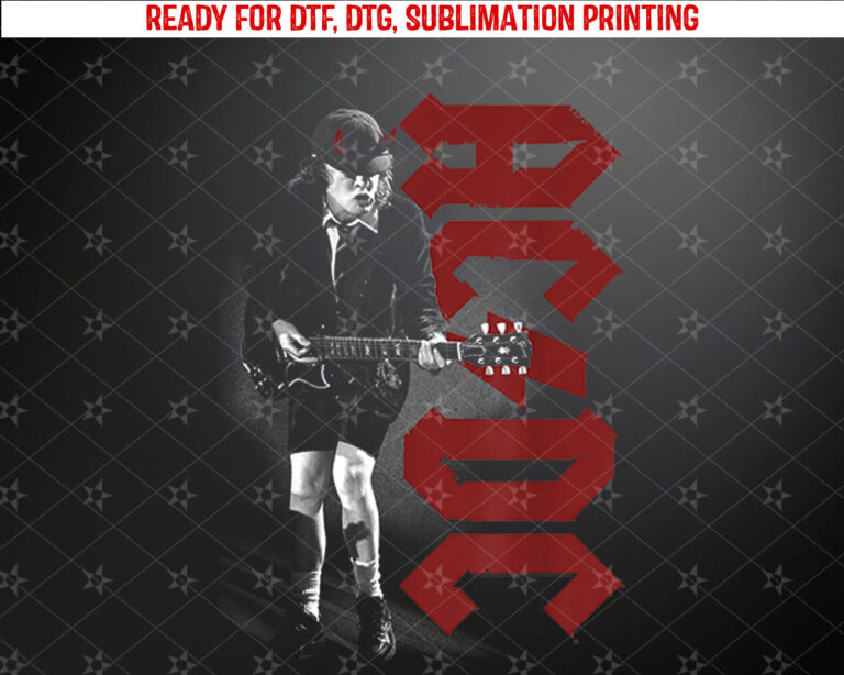 ACDC Angus Rockin Shirt PNG, DTF, DTG, Sublimation Design