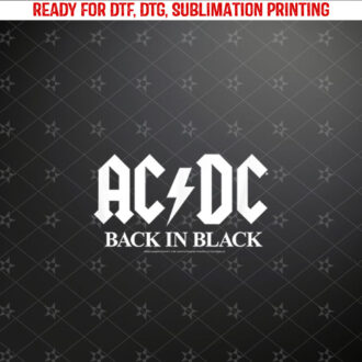 ACDC Back In Black Shirt PNG, DTF, DTG, Sublimation Design