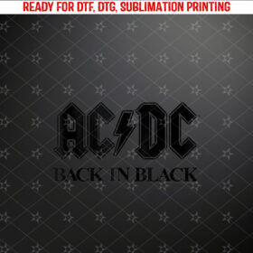 ACDC Bold Black Tank Top Shirt PNG, DTF, DTG, Sublimation Design