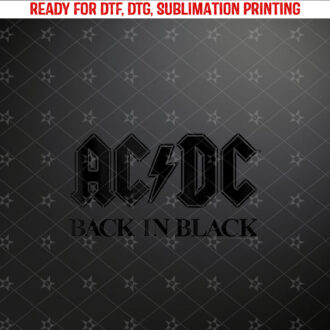 ACDC Bold Black Tank Top Shirt PNG, DTF, DTG, Sublimation Design