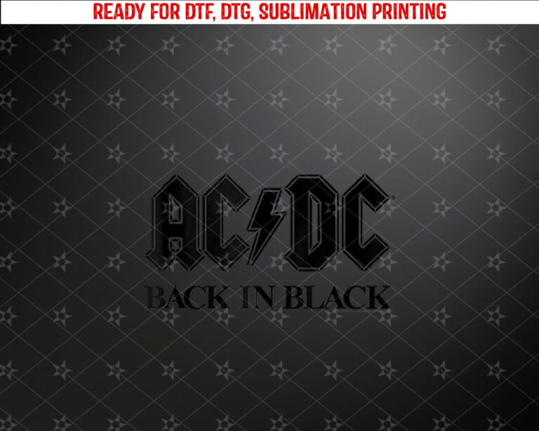 ACDC Bold Black Tank Top Shirt PNG, DTF, DTG, Sublimation Design