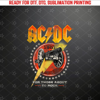 ACDC Rock Music Band For Those About To Rock 1981 Shirt PNG, DTF, DTG, Sublimation Design