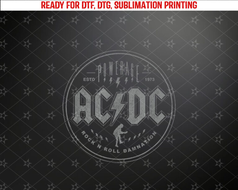 ACDC Rock Music Band Rock N Roll Damnation Shirt PNG, DTF, DTG, Sublimation Design