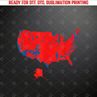 Accurate Map of 2024 Election Results Shirt PNG, DTF, DTG, Sublimation Design