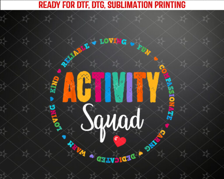 Activity Assistant Squad Team Professionals Week Director Shirt PNG, DTF, DTG, Sublimation Design