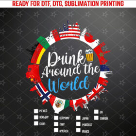 Adult Vacation Drinking Countries International National Shirt PNG, DTF, DTG, Sublimation Design