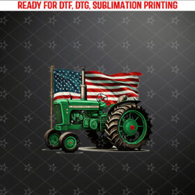 Agriculture Farm Tractor USA Flag tractor American farm USA Shirt PNG, DTF, DTG, Sublimation Design
