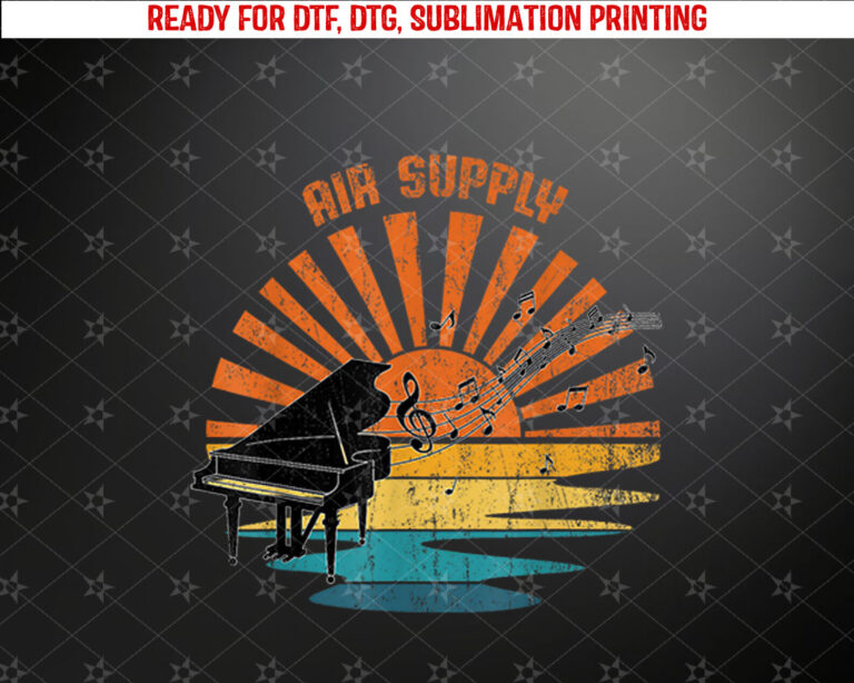 Air Vintage Supply Piano For Men Women Shirt PNG, DTF, DTG, Sublimation Design