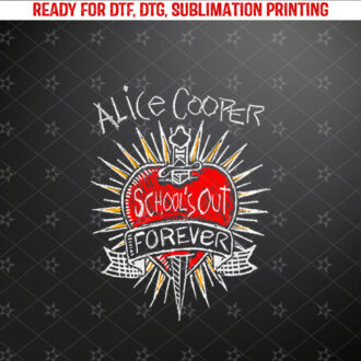 Alice Cooper Vintage Schools Out Forever Shirt PNG, DTF, DTG, Sublimation Design