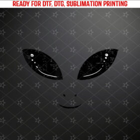 Alien Face Funny Costume UFO Space Boys Girls Kids Men Women Shirt PNG, DTF, DTG, Sublimation Design