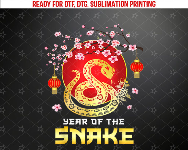 Amazing Year of the Snake 2025 Chinese New Year Zodiac Snake Shirt PNG, DTF, DTG, Sublimation Design