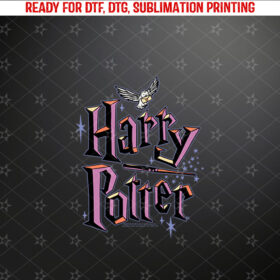 Amazon Essentials Harry Potter Multicolor Purple Logo Long Sleeve Shirt PNG, DTF, DTG, Sublimation Design
