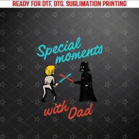 Amazon Essentials Star Wars Mens Darth Vader and Luke Special Moments with Dad Grey Small Shirt PNG, DTF, DTG, Sublimation Design