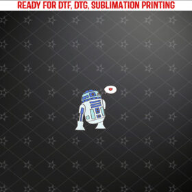 Amazon Essentials Star Wars Valentines Day Love from R2D2 Shirt PNG, DTF, DTG, Sublimation Design