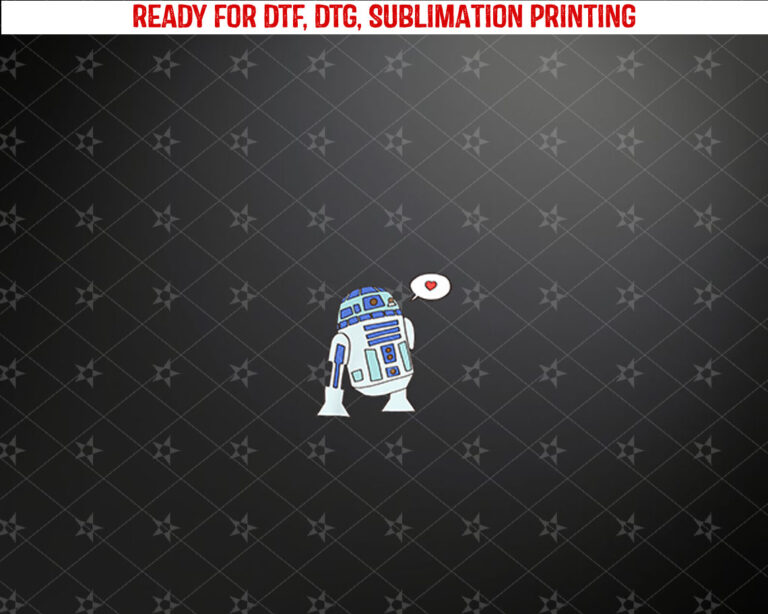 Amazon Essentials Star Wars Valentines Day Love from R2D2 Shirt PNG, DTF, DTG, Sublimation Design