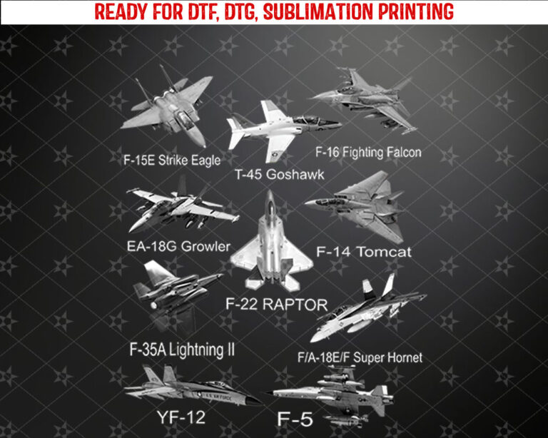 American Fighters Jets F22 Raptor F14 Tomcat Plane Spotting Shirt PNG, DTF, DTG, Sublimation Design