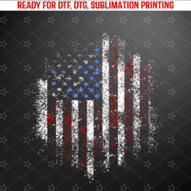 American Flag Shirt for Men Women Kids Distressed USA Flag Shirt PNG, DTF, DTG, Sublimation Design