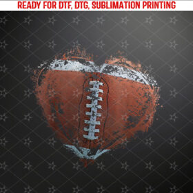 American Football Heart Happy Valentines Day Boys Kids Shirt PNG, DTF, DTG, Sublimation Design